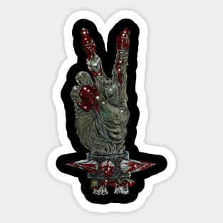 Zombie Peace Sigh Hand Gesture Sticker